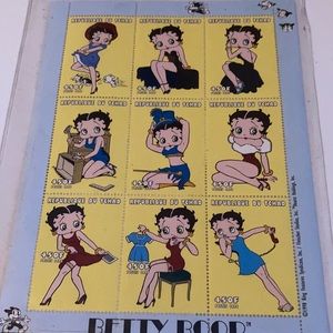 3 FOR $15!!! Block of Betty Boop limited edition stamps
